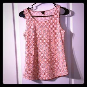 Orange and White Ann Taylor Blouse